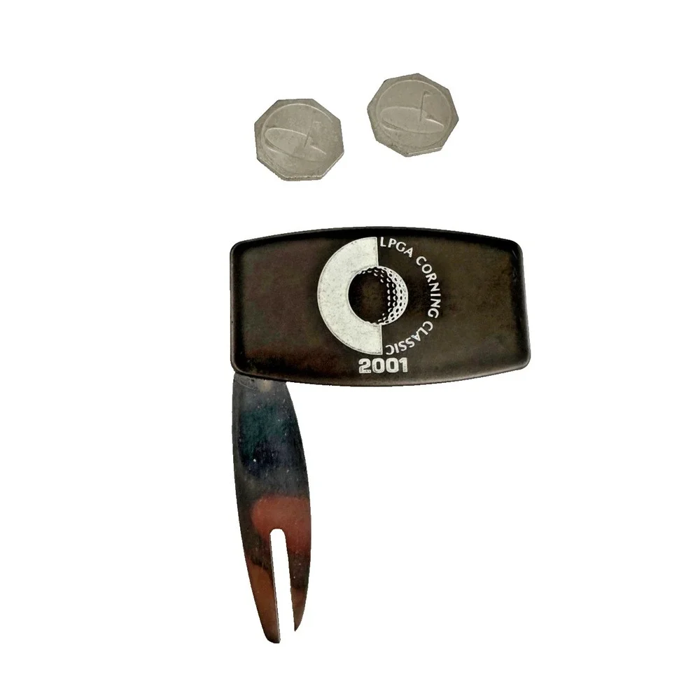 LPGA Corning Classic 2001 Ball Marker Coins Divet Belt Hat Clip
